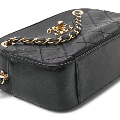 Chanel Goatskin Quilted Chanel 19 Camera Case Black 10 of 11