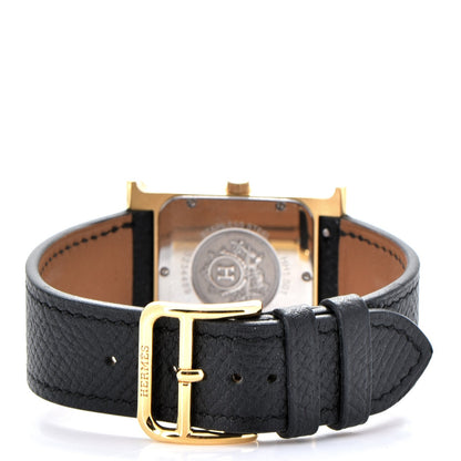 Hermes Stainless Steel Epsom 26mm Heure H Hour Quartz Watch Noir 6 of 9