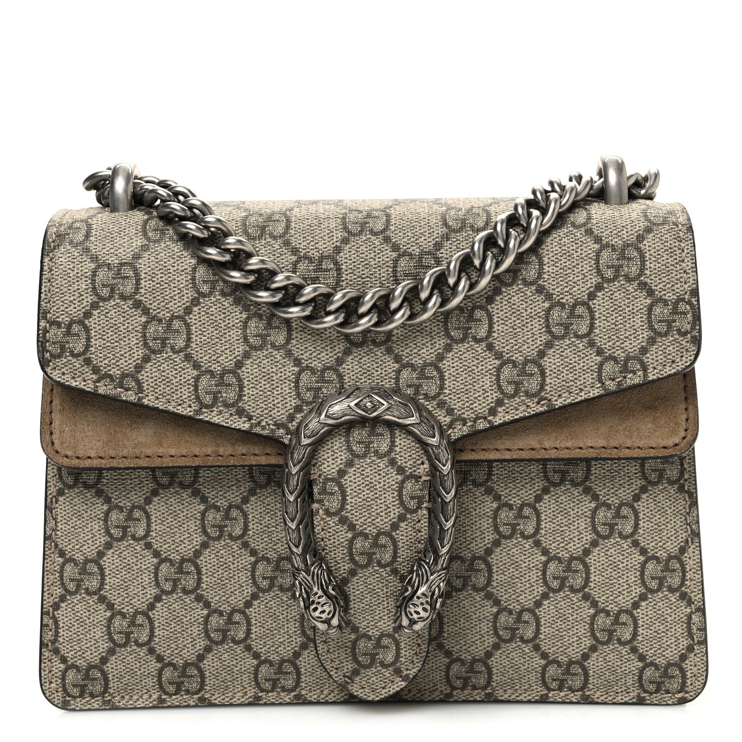 Gucci GG Supreme Monogram Mini Dionysus Shoulder Bag Taupe 1 of 10