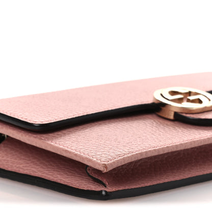 Gucci Dollar Calfskin Interlocking G Chain Wallet Soft Pink 9 of 14