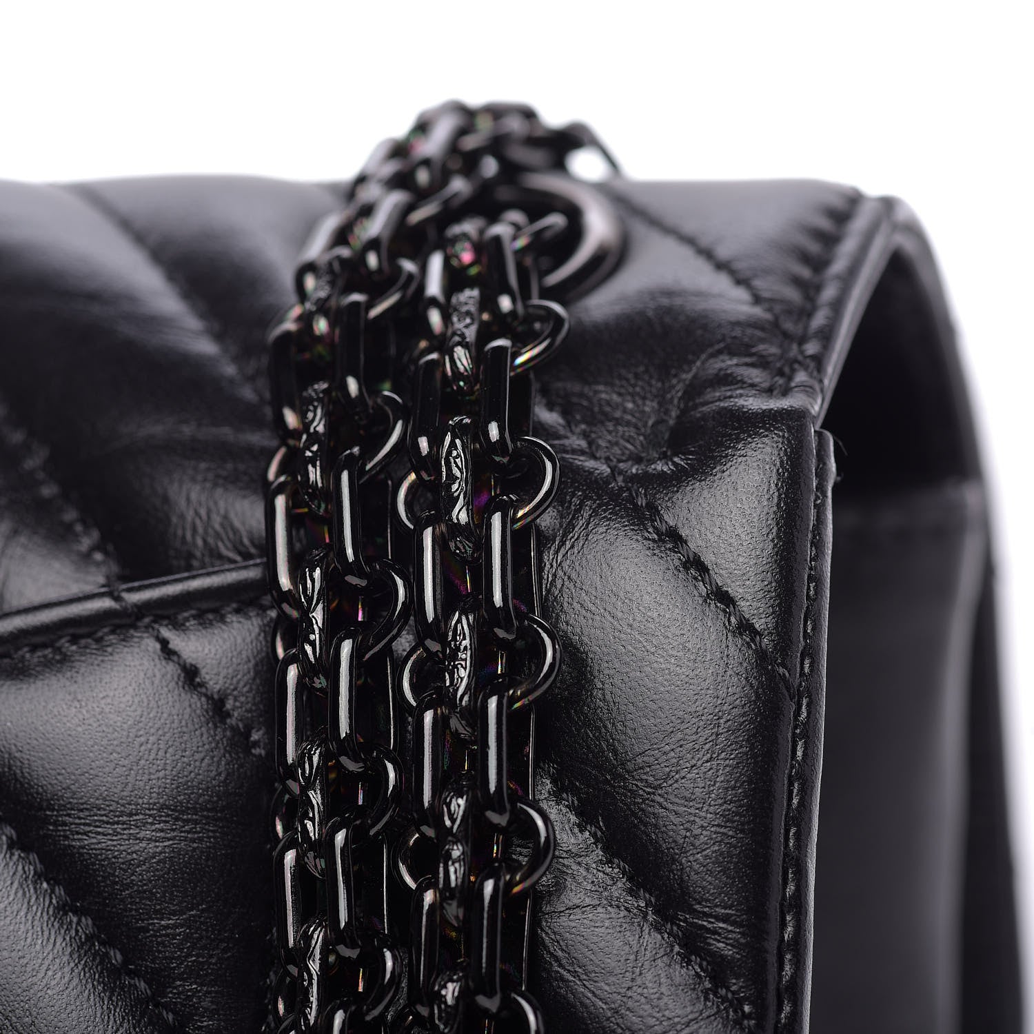 Chanel Aged Calfskin Chevron Quilted 2.55 Reissue Mini Flap So Black 13 of 14