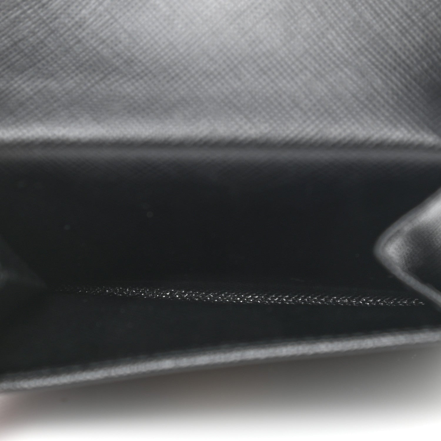 Prada Saffiano Metal Flap Card Holder Black 5 of 8
