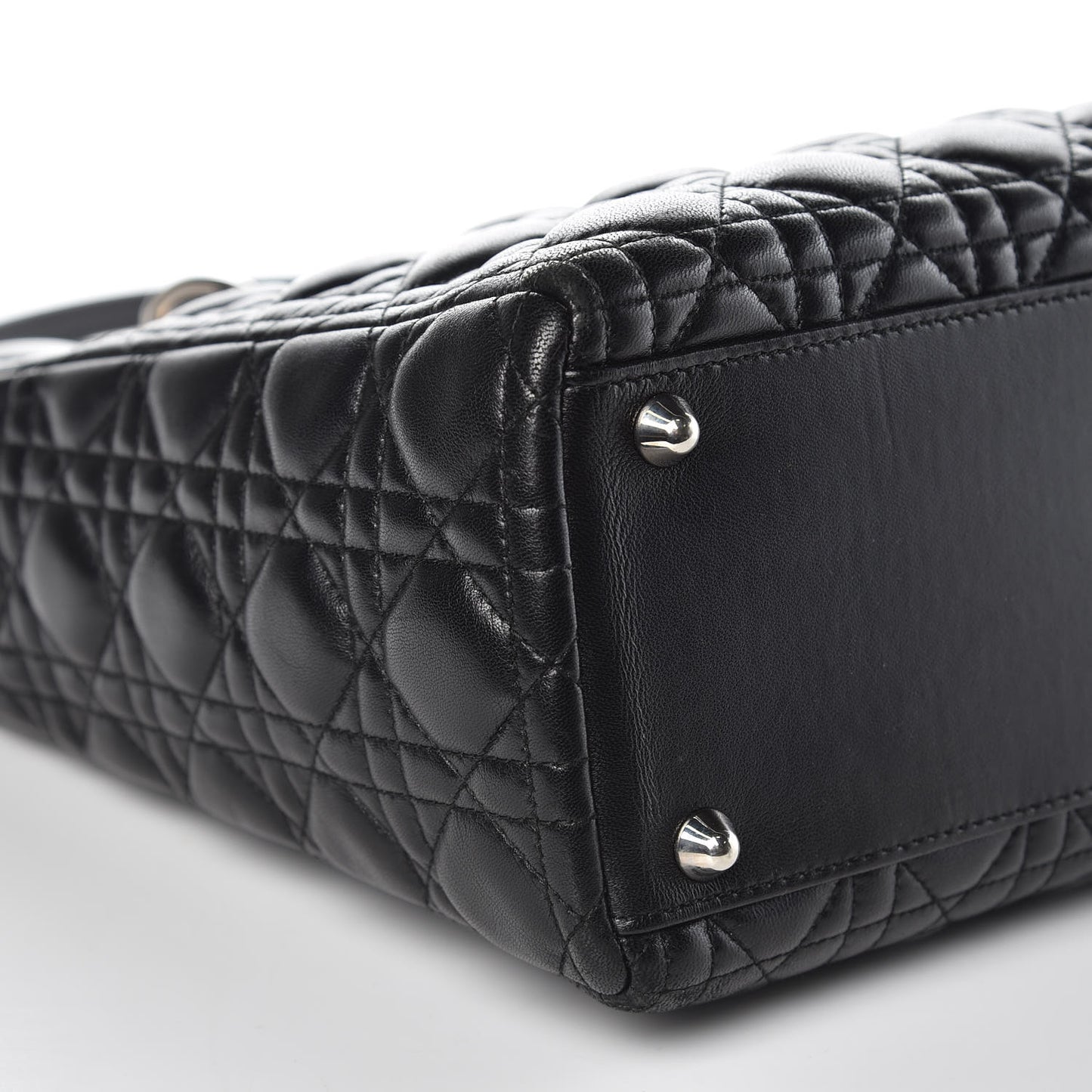 Lambskin Cannage Large Lady Dior Black