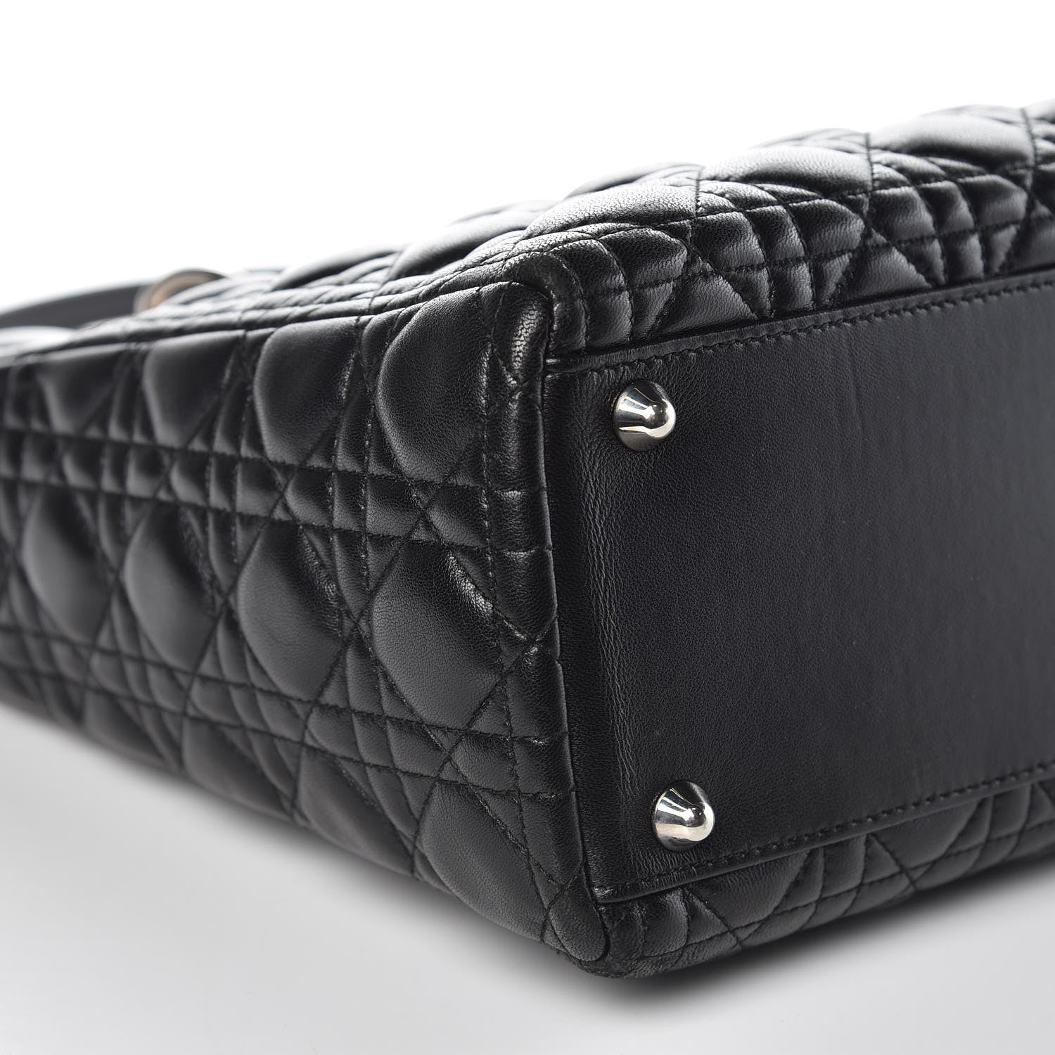 Christian Dior Lambskin Cannage Large Lady Dior Black 10 of 16