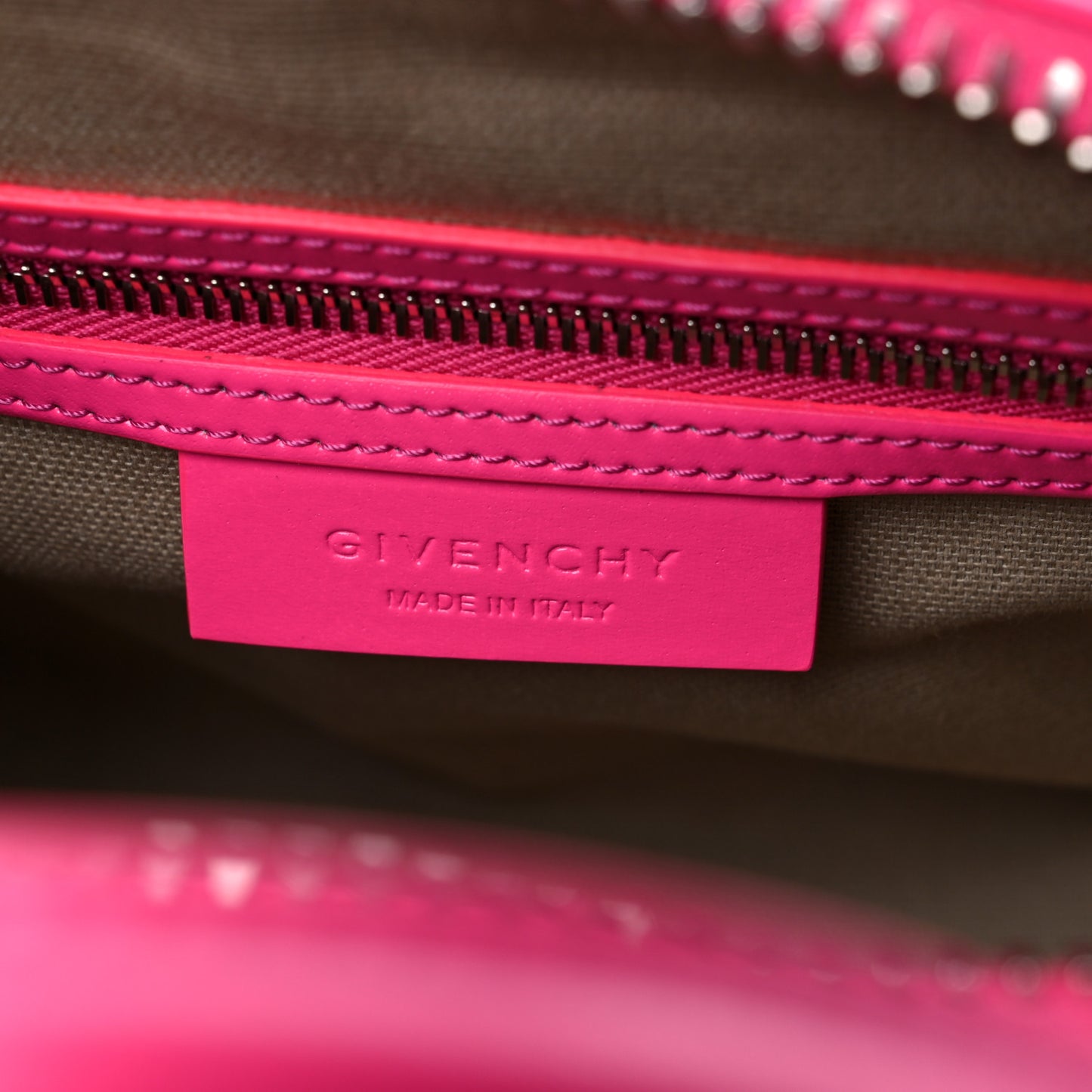 Shiny Lord Calfskin Mini Antigona Shocking Pink