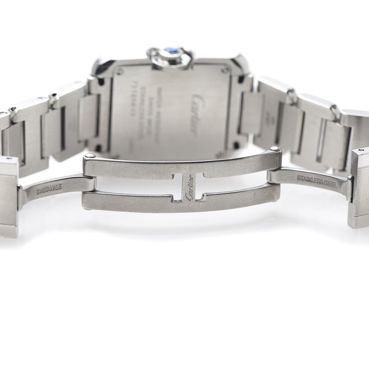 Stainless Steel 23mm Tank Anglaise Quartz Watch