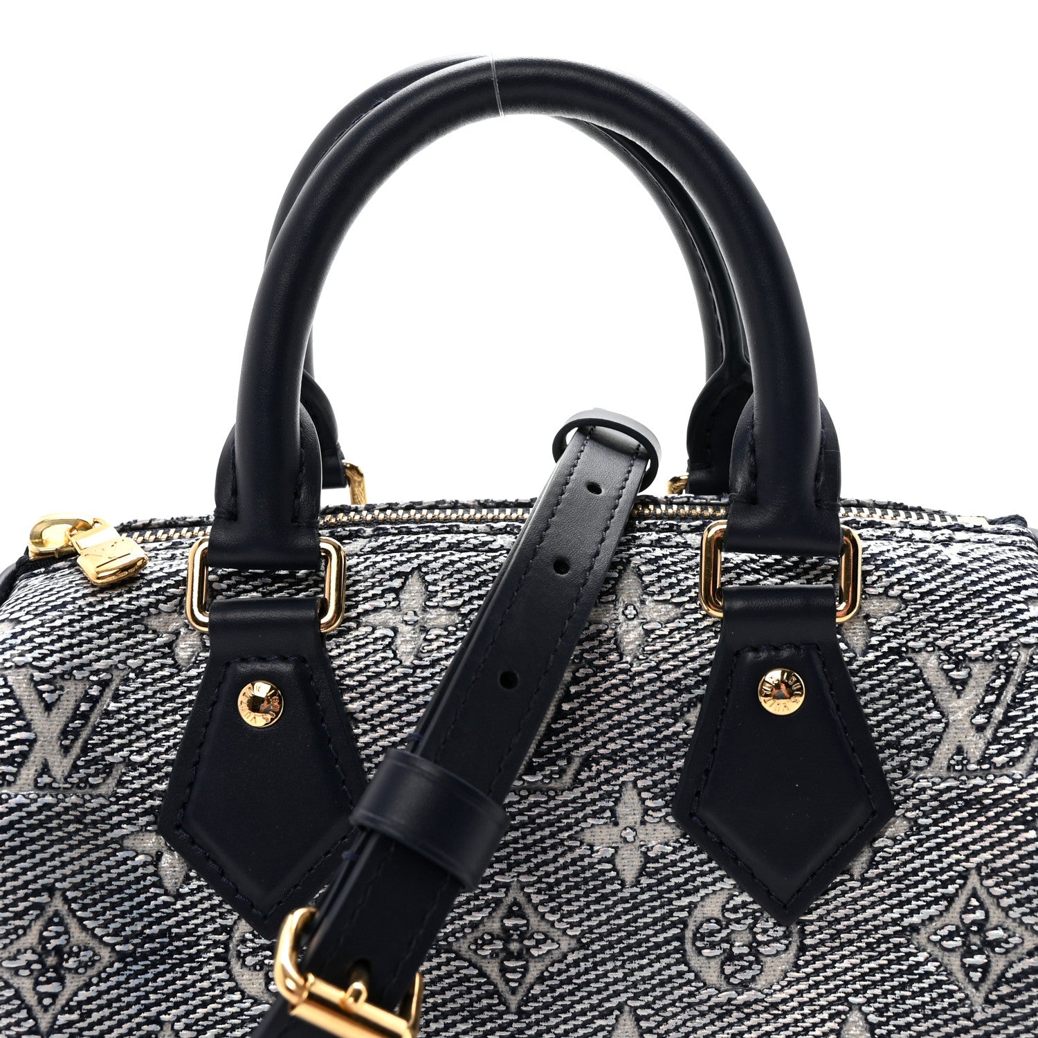 Louis Vuitton Monoglam Speedy Bandouliere 20 Blue 7 of 10