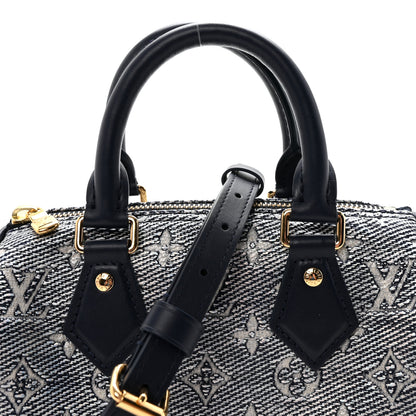 Louis Vuitton Monoglam Speedy Bandouliere 20 Blue 7 of 10