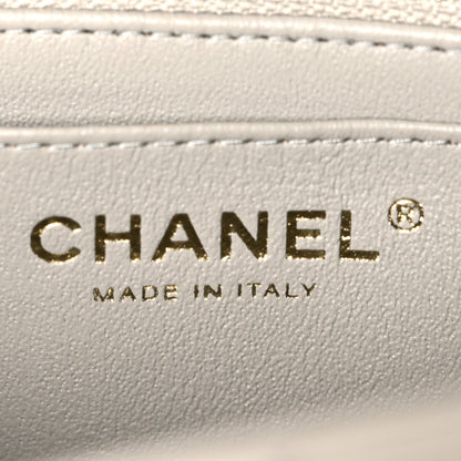 Chanel Lambskin Quilted Mini Rectangular Flap Grey 6 of 11