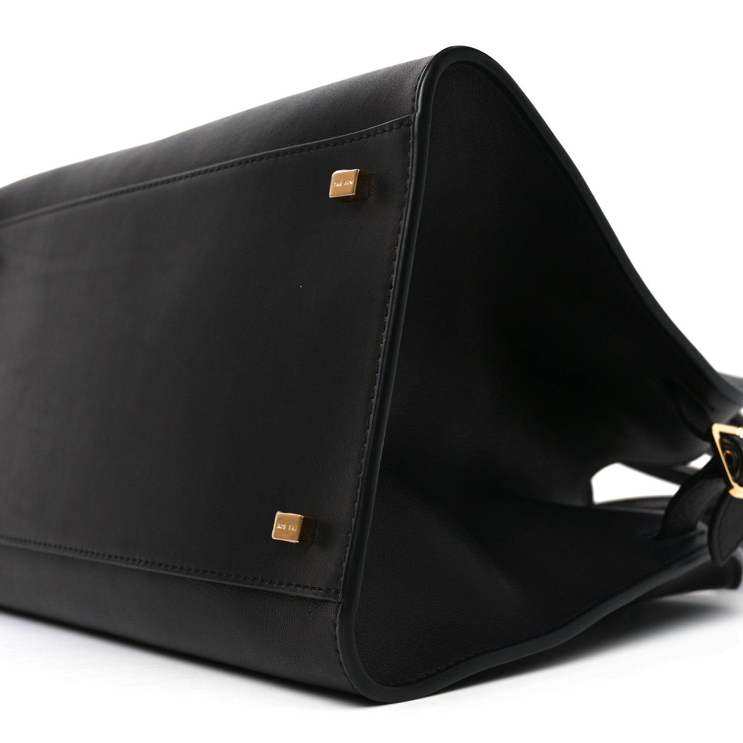 The Row Polished Saddle Calfskin Soft Margaux 12 Black 9 of 9