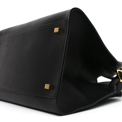 The Row Polished Saddle Calfskin Soft Margaux 12 Black 9 of 9