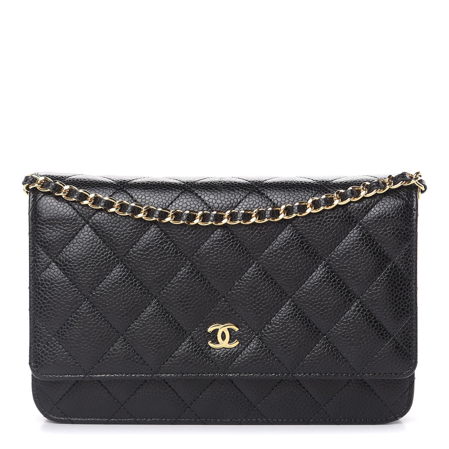 Chanel Caviar Quilted Wallet On Chain WOC Black 1 of 12