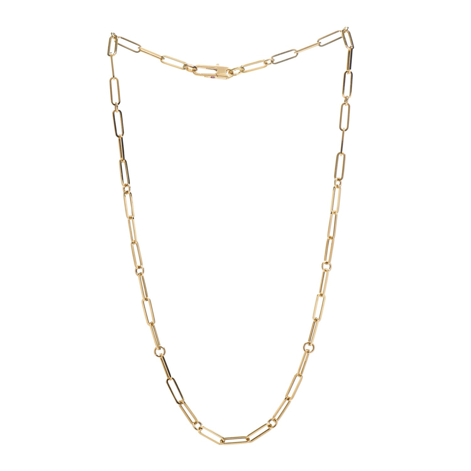 Roberto Coin 18K Yellow Gold Paper Clip Link Necklace 3 of 6