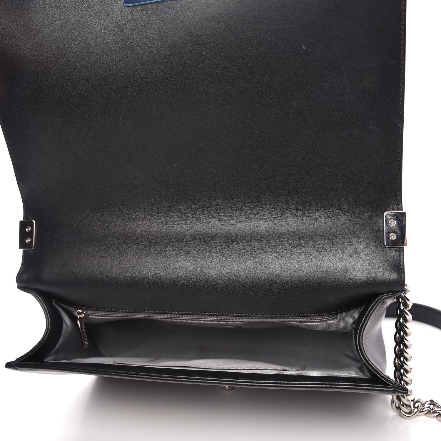 Chanel Calfskin Chevron Quilted New Medium Boy Flap Black 6 of 11