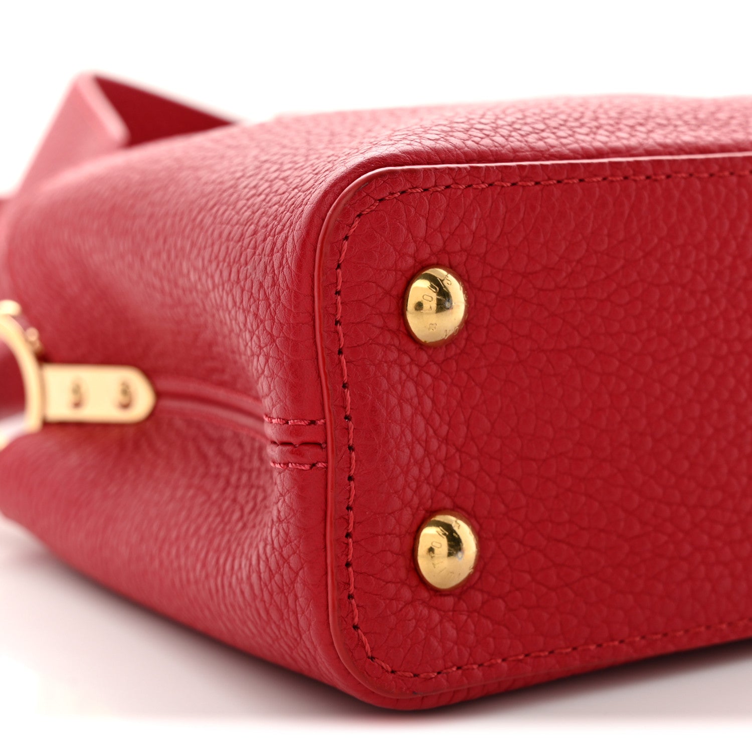 Louis Vuitton Taurillon Mini Capucines Scarlet 8 of 9