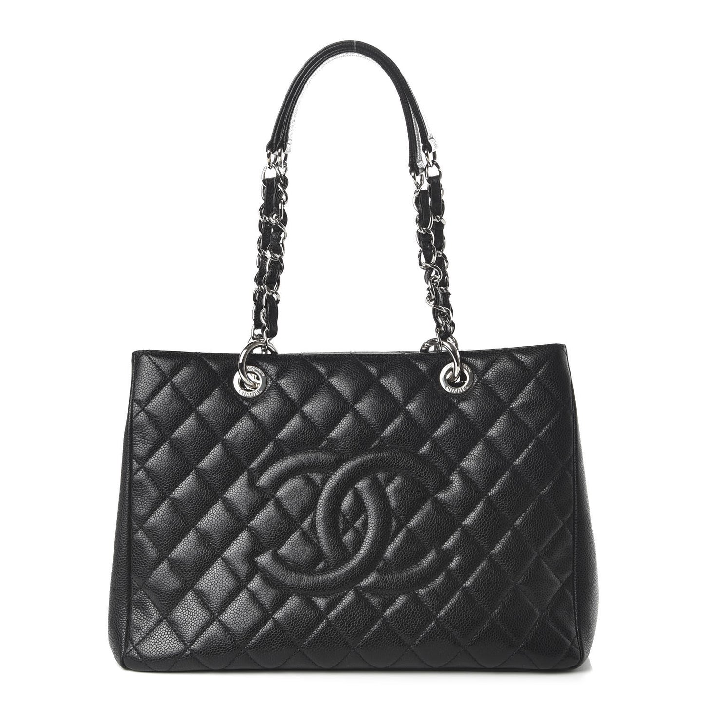 Caviar Quilted Grand Shopping Tote GST Black