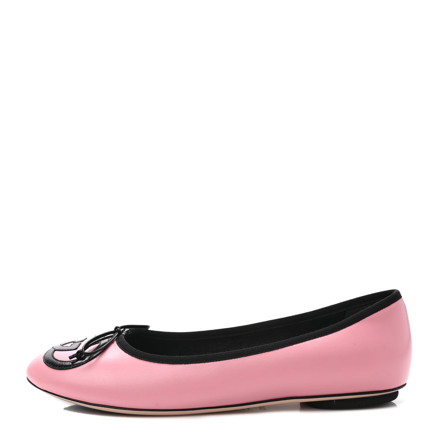 Gucci Malaga Kid Jarret Ballet Flats 39.5 Pink Black 1 of 9