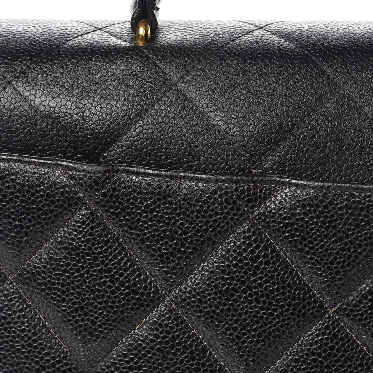 Caviar Quilted Briefcase Laptop Bag Black