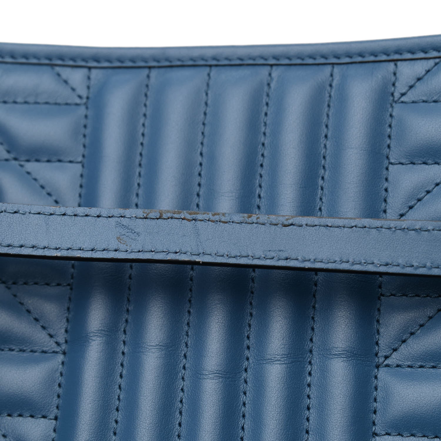 Gucci Calfskin Matelasse Aria Medium GG Marmont Shoulder Tote Clear Blue 10 of 10