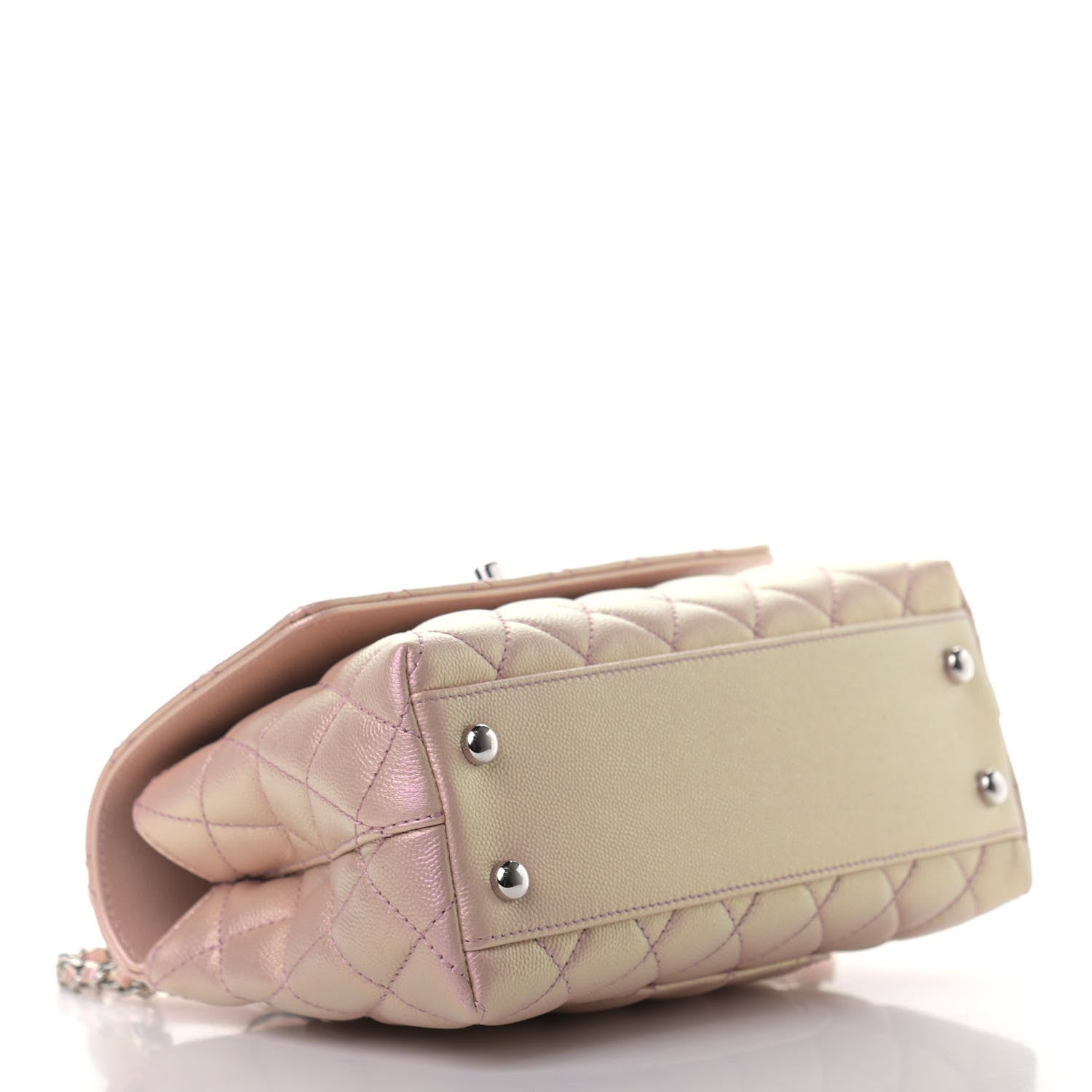 Chanel Iridescent Caviar Quilted Mini Coco Handle Flap Pink 4 of 9