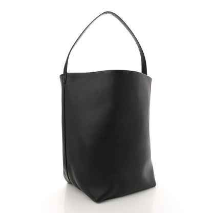 The Row Polished Saddle Calfskin Large N/S Park Tote Black 3 of 12