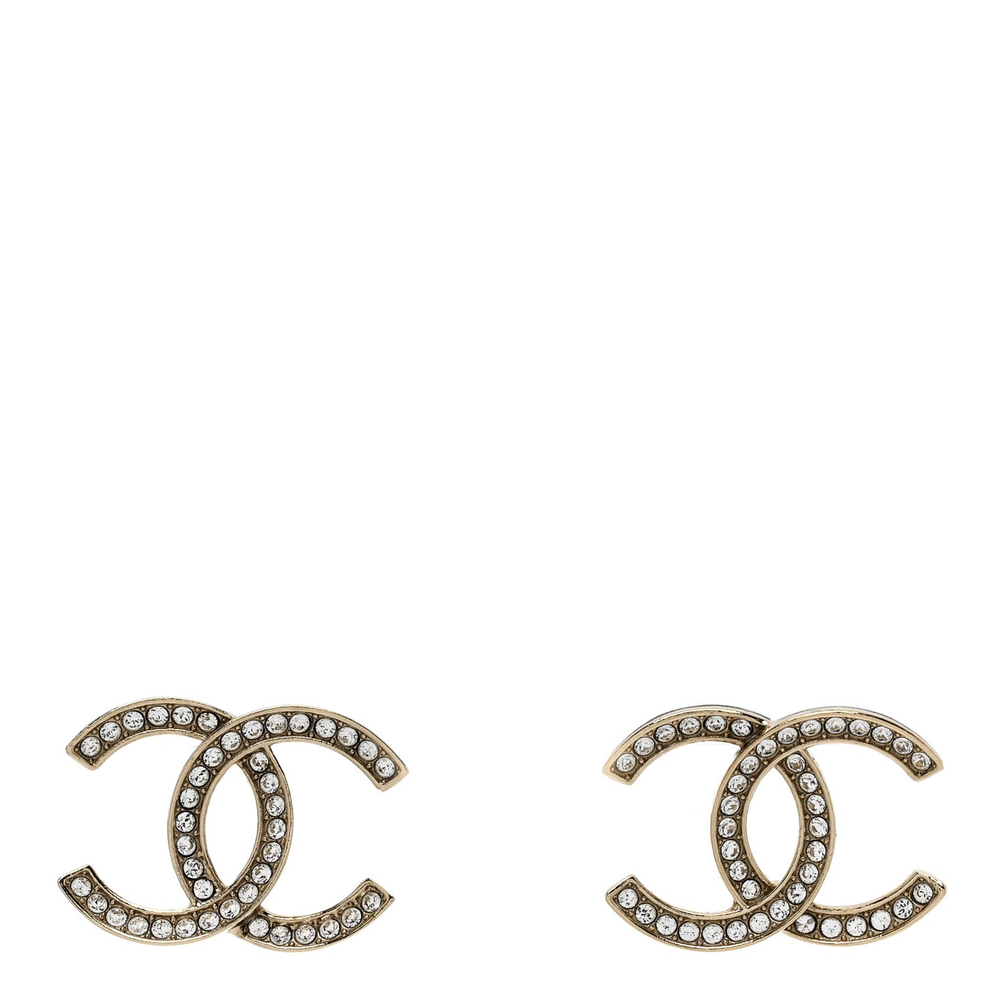 Crystal CC Earrings Gold