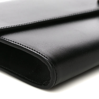 Celine Shiny Calfskin Maillon Triomphe Clutch Black 5 of 11