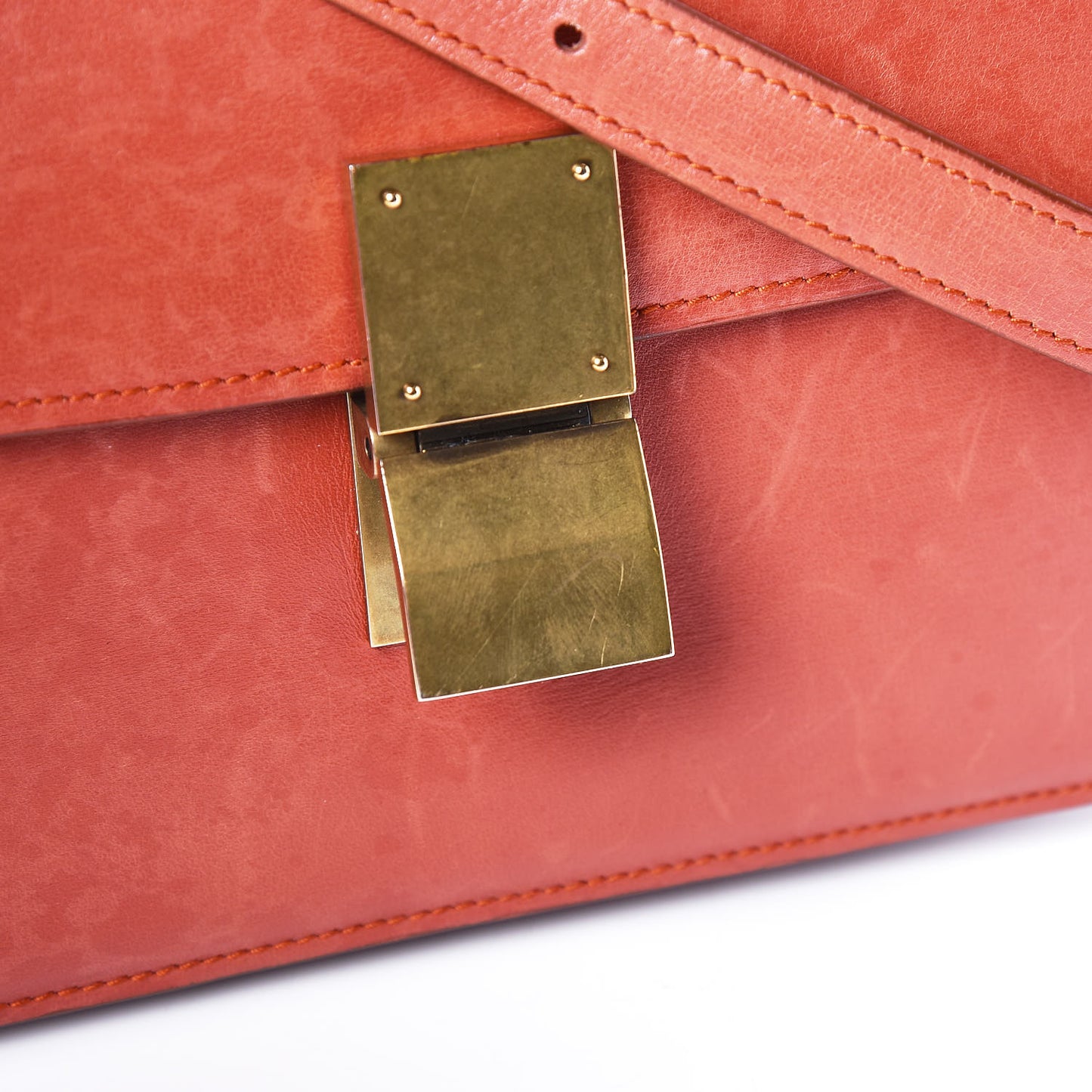 Natural Calfskin Medium Classic Box Flap Bag Brick
