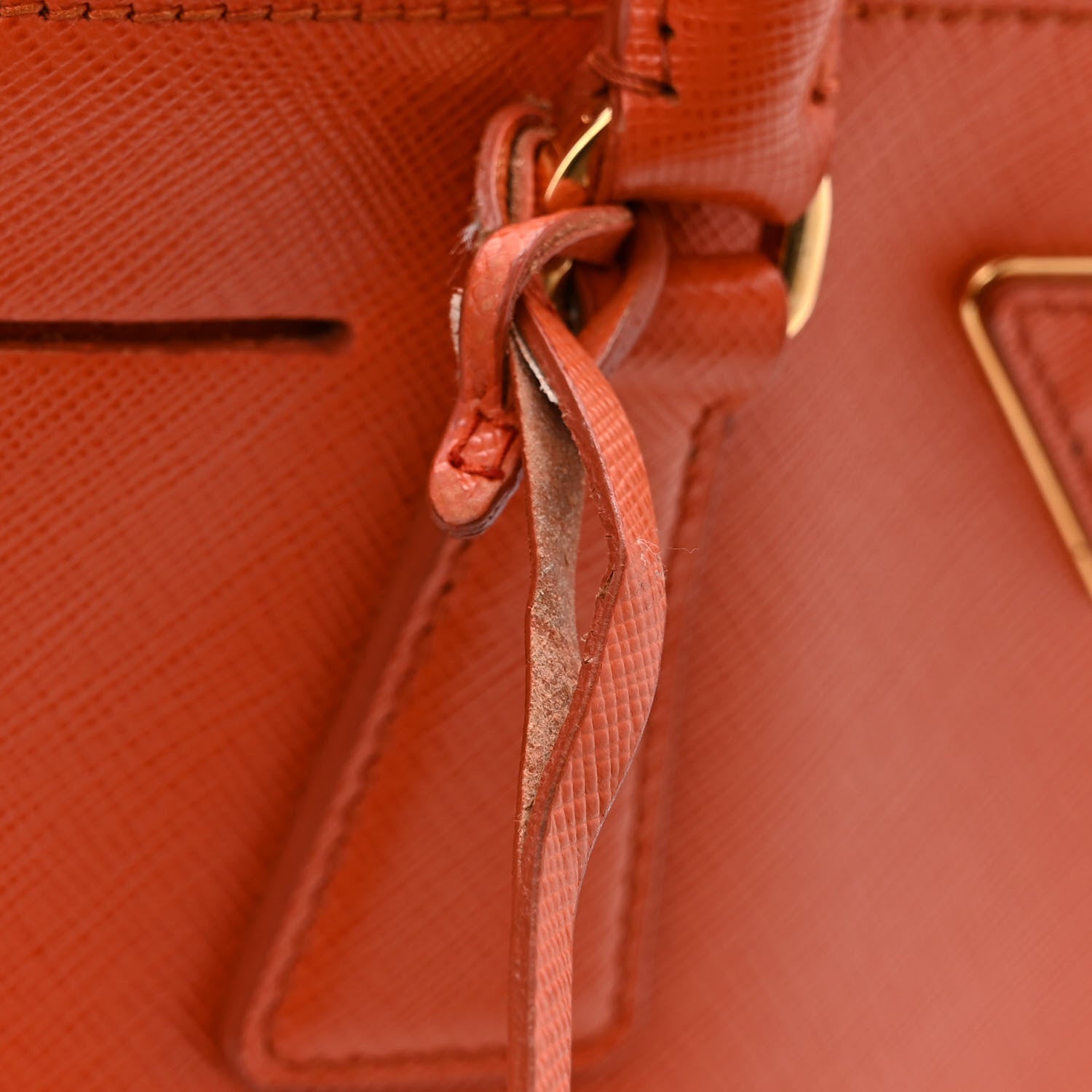 Prada Saffiano Lux Galleria Double Zip Tote Papaya 10 of 11