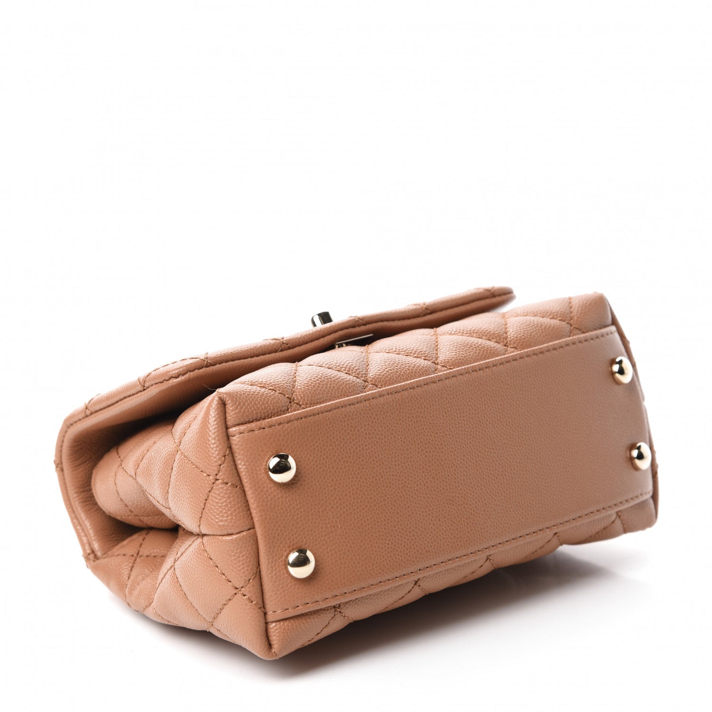 Caviar Quilted Extra Mini Coco Handle Flap Brown