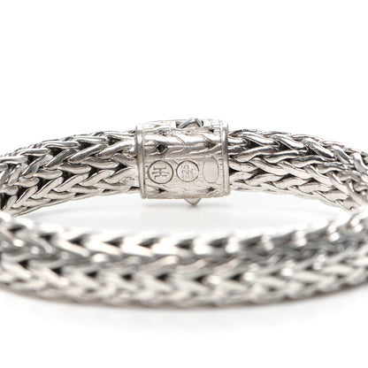 John Hardy Sterling Silver Diamond 11mm Classic Chain Bracelet 4 of 5