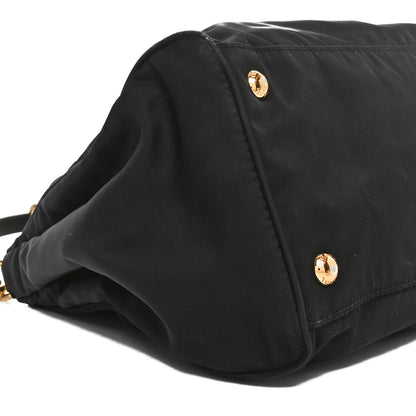 Prada Tessuto Nylon Saffiano Shopping Tote Black 8 of 9