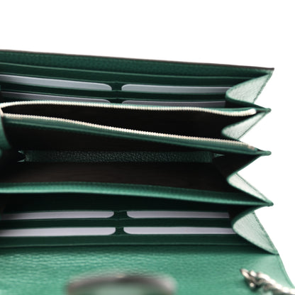 Gucci Calfskin Mini Dionysus Chain Wallet Emerald 5 of 11