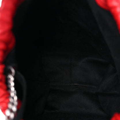 Saint Laurent Lambskin Teddy Drawstring Bag Eros Red 6 of 12