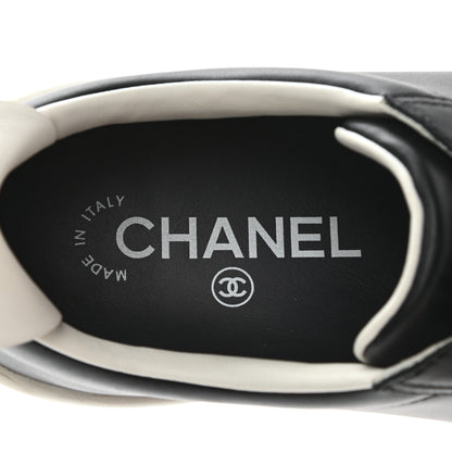 Chanel Calfskin CC Womens Sneakers 36 Black 7 of 8