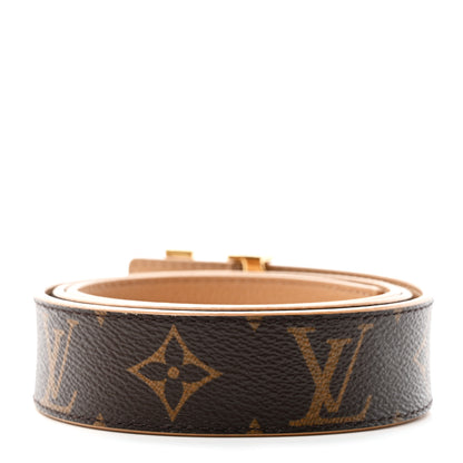 Louis Vuitton Monogram Calfskin 30mm LV Initiales Reversible Belt 85 34 Arizona 2 of 5