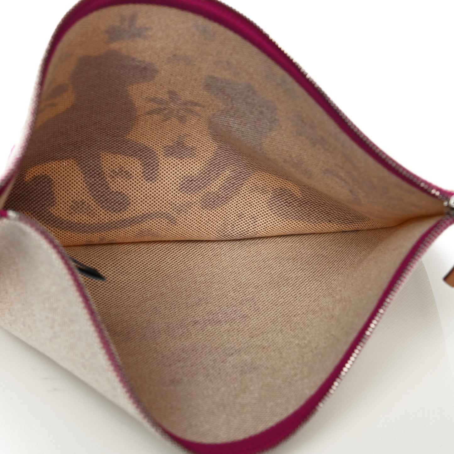 Toile Large Les Leopards Pouch Bougainvillier