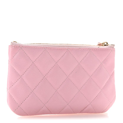Chanel Caviar Quilted Small Cosmetic Case Pink 3 of 10