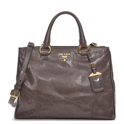 Prada Vitello Shine Top Handle Bag Fumo 1 of 11