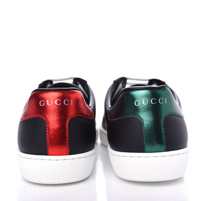 Gucci Calfskin Kingsnake Mens Ace Sneakers 8 Black Multicolor 7 of 11