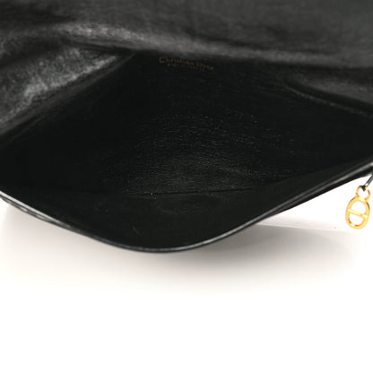Christian Dior Monogram Flap Clutch Navy Blue 4 of 11