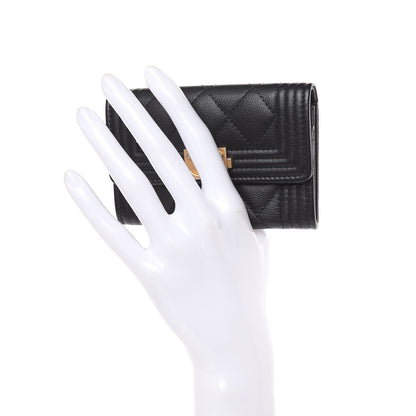 Chanel Caviar Quilted Boy Flap Card Holder Black 2 of 9