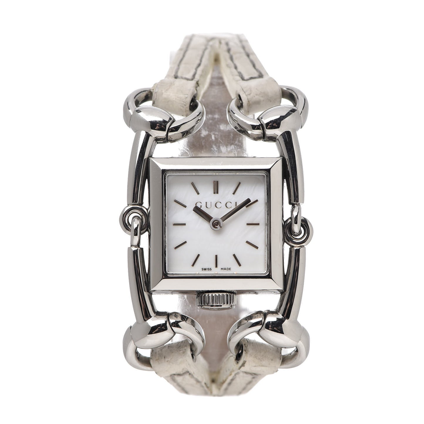 Stainless Steel Alligator Mother of Pearl 20mm Signoria Quartz Watch