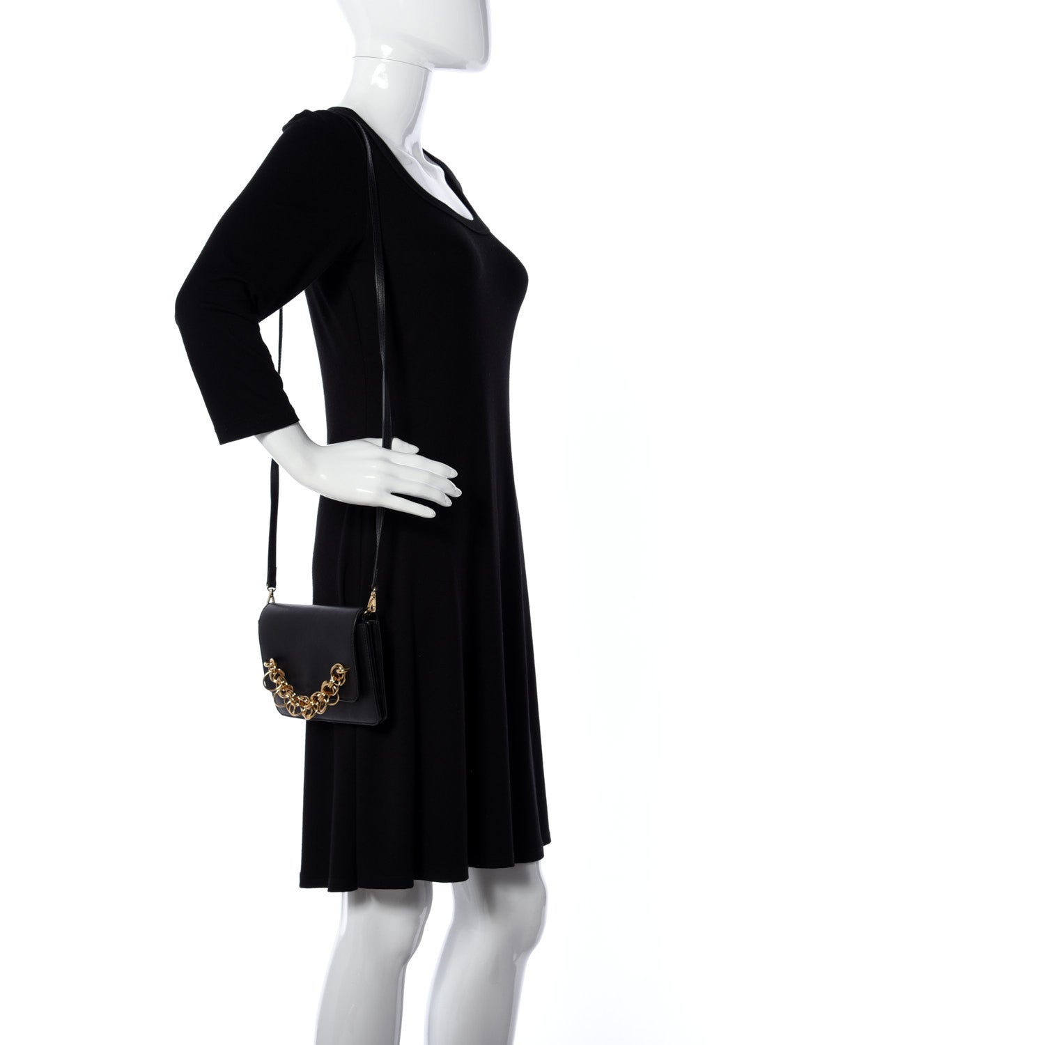 Chloe Smooth Calfskin Drew Bijou Clutch Black 2 of 10