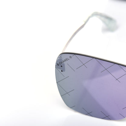 Chanel Shield Runway Sunglasses 4215 Silver Purple 8 of 9