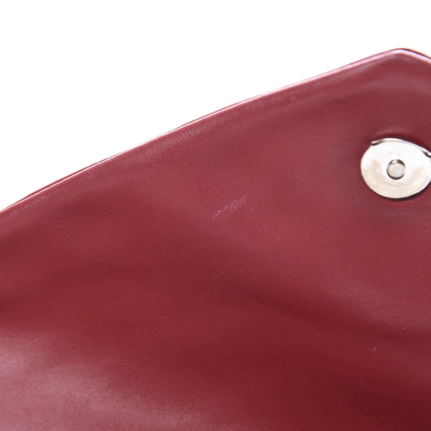 Calfskin Y Quilted Monogram Medium Loulou Chain Satchel Lipstick Red