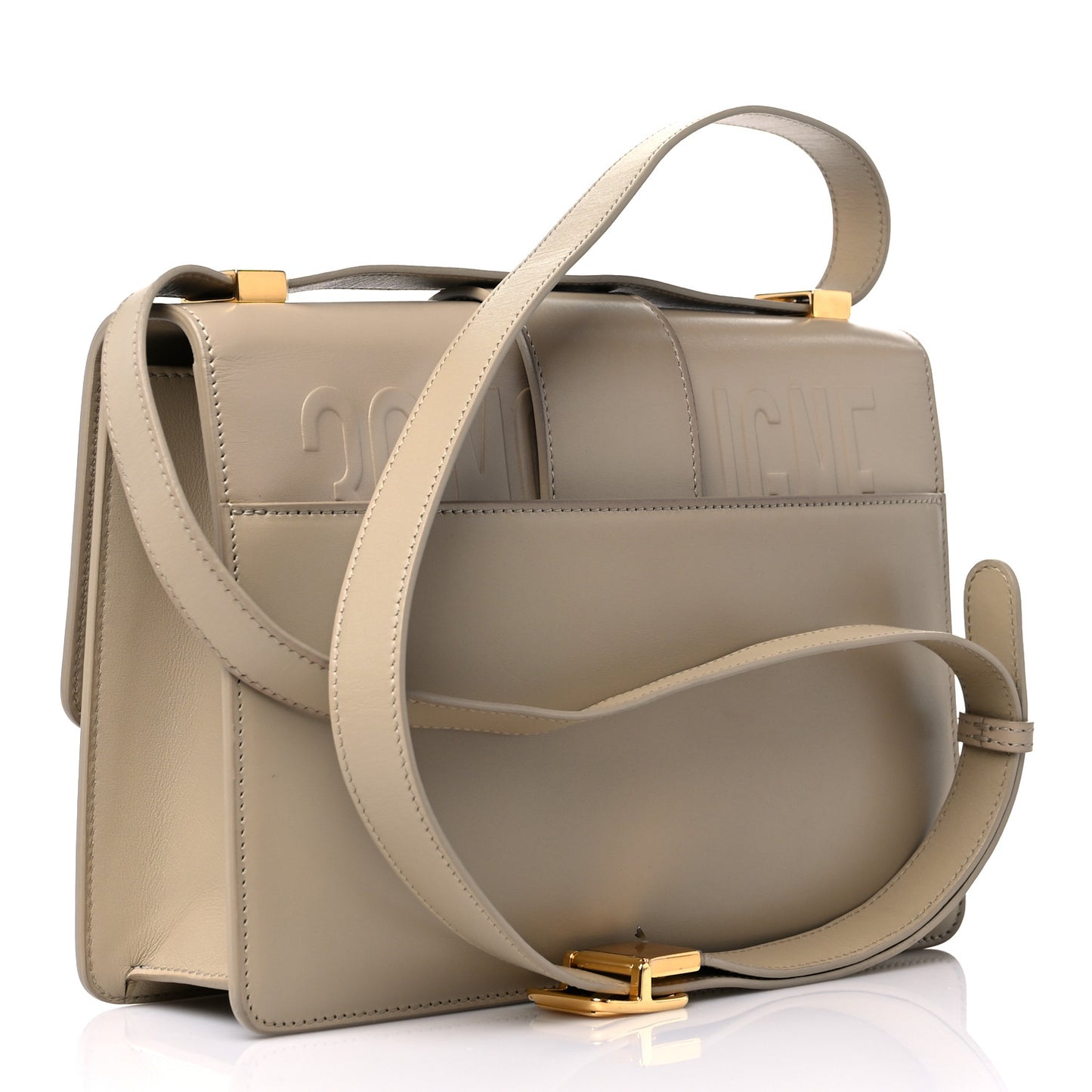 Smooth Calfskin 30 Montaigne Flap Bag Beige