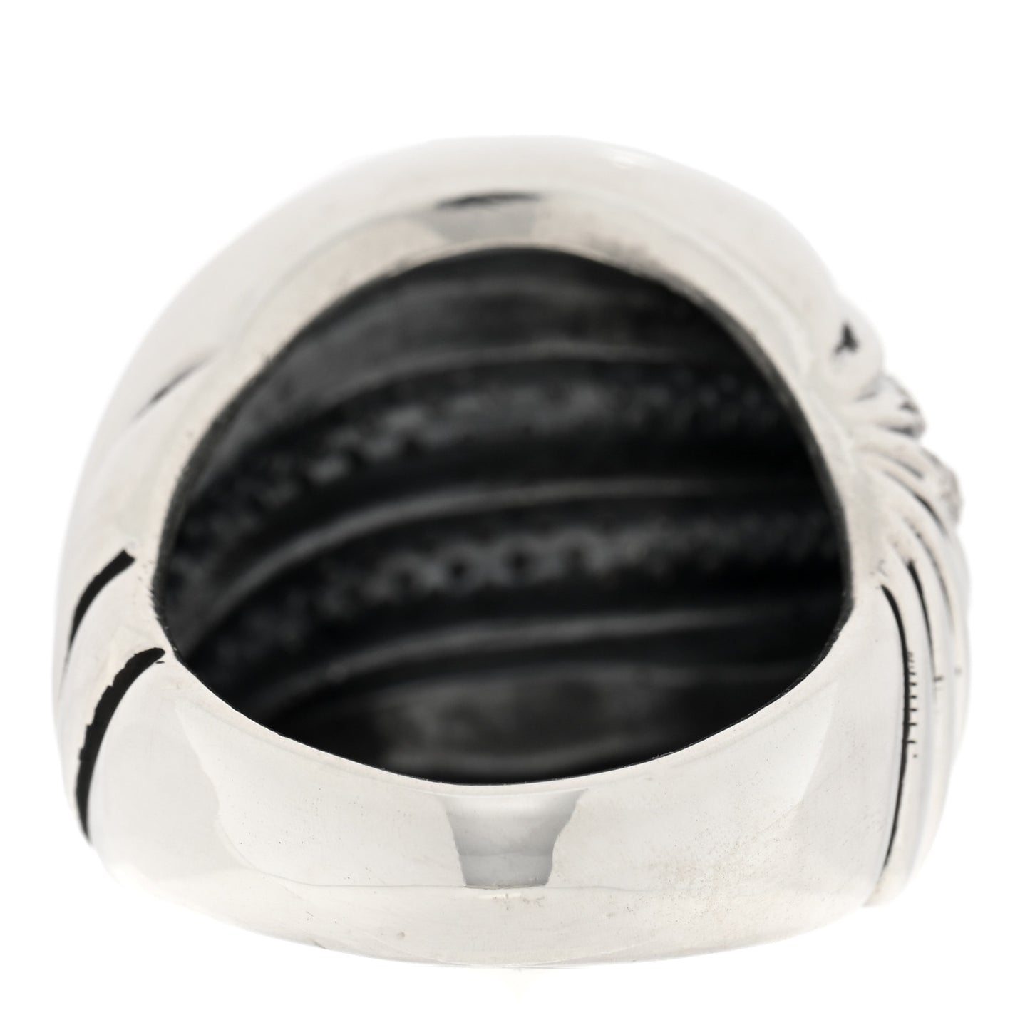 Sterling Silver Diamond Sculpted Cable Ring 58 8.25