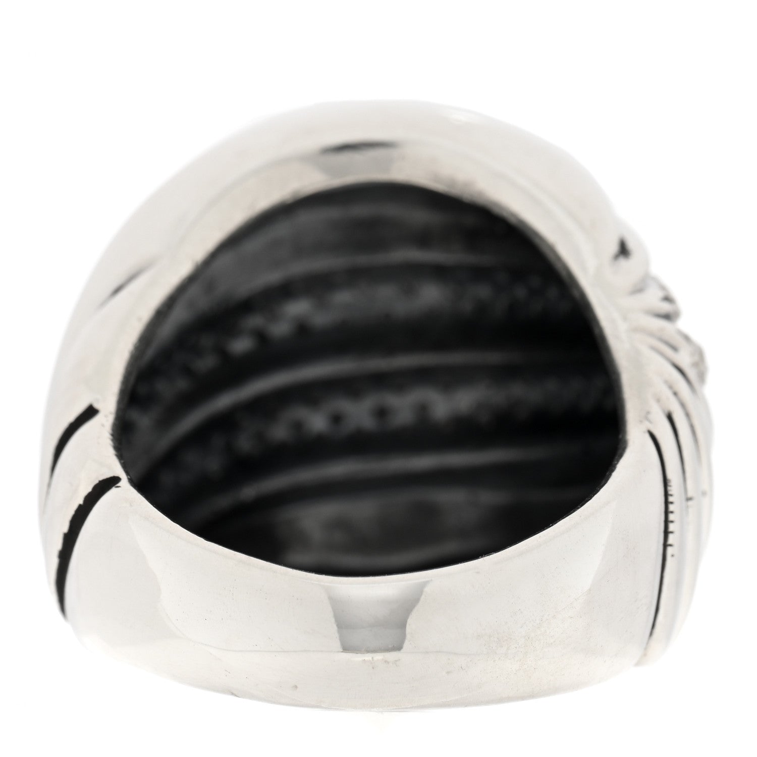 David Yurman Sterling Silver Diamond Sculpted Cable Ring 58 8.25 3 of 5