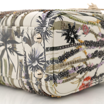 Christian Dior Calfskin Beaded Embroidered Jardin Naturel Mini Lady Dior White Multicolor 10 of 10